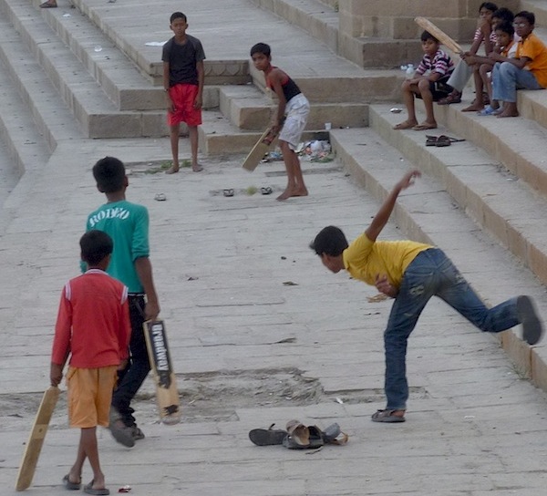 Cricket on the Ghat, Varanasi